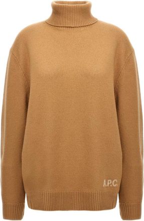 A.P.C. Walter Wool Sweater - Dames - Coltruien - Beige - M - Wol - Truien & Vesten