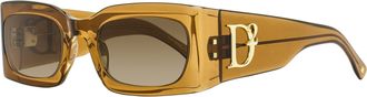 Dsquared2 Womens Hype Rectangular Sunglasses D2 0109/S I7QHA Brown-Beige 52mm