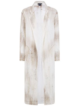 Avant Toi Brushed Effect Linen And Cotton Net Fabric Rever Jacket With