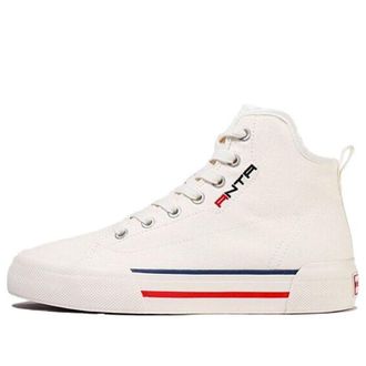 Anta (WMNS) ANTA High Top Canvas Shoes Ivory Red 122118665-1