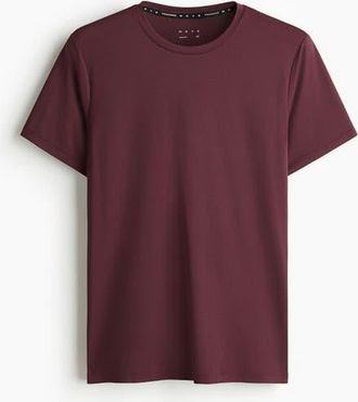 H&M Mesh Sports T-shirt With Drymove in Light Burgundy at Nordstrom, Size Xxx-Large