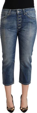 Dondup Washed Mid Waist Capri Womens Jeans