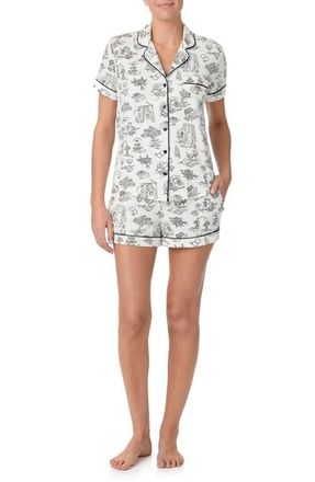 Kate Spade New York print short pajamas in Whtblack at Nordstrom, Size X-Large