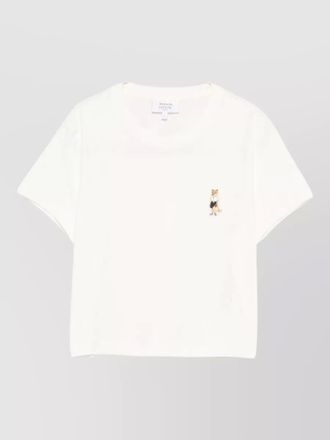 Maison Kitsun&eacute; organic cotton embroidered short-sleeve t-shirt