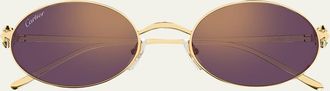 Cartier Clash de Cartier 52mm Oval Metal Sunglasses