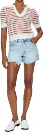 Pistola Denim Kennedy Relaxed Mid Rise Cut Off Shorts In Saint Vincent