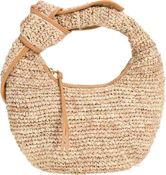 Poolside The Josie Raffia Knot Bag in Mixed Natural at Nordstrom
