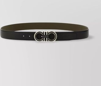 Ferragamo adjustable length dual-tone belt hooks