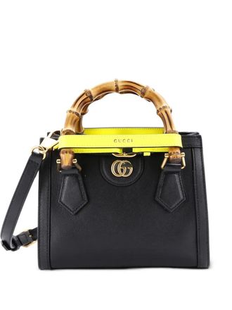 Gucci Diana NM Bamboo Handle Tote Leather Mini crossbody bag - Nero