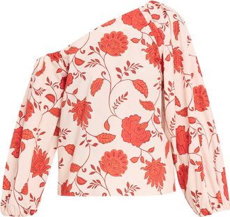 Tanya Taylor Tabitha Floral One-Shoulder Top