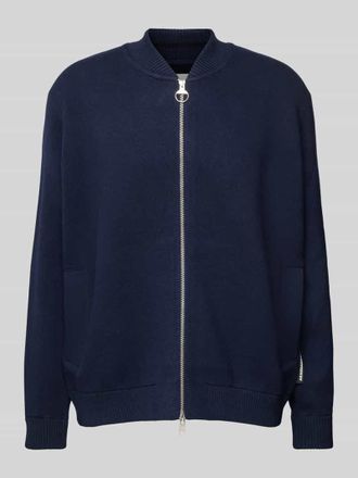 Armedangels Armedangels Strickjacke mit Label-Detail Modell YAAKOV in Dunkelblau, Gr&ouml;&szlig;e L