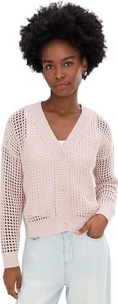 Splendid Camellia Cardigan Womens Sweater Rose Petal : LG (Womens 10-12), Acrylic/Cashmere/Cotton