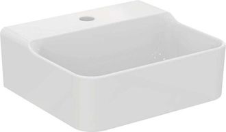 Ideal Lavabo De Mano Conca 400x350x165mm Blanco 1 Orificio Para Grifer&iacute;a, Sin Rebosadero Standard