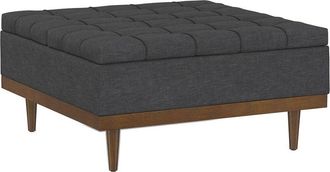 Simpli Home Mariah 36In Contemporary Rectangle Lift Top Table Storage Ottoman