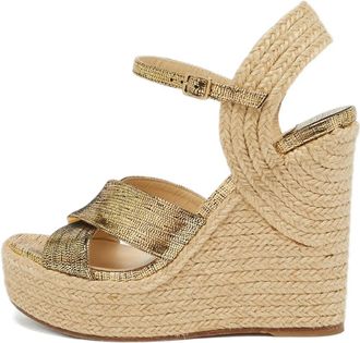 Jimmy Choo London Sandali con design a incrocio - Oro