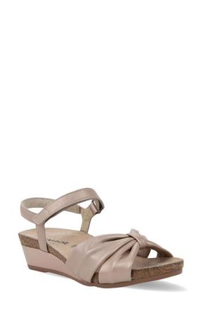 Naot Madame Ankle Strap Platform Wedge Sandal in Champagne Beauty at Nordstrom, Size 11Us