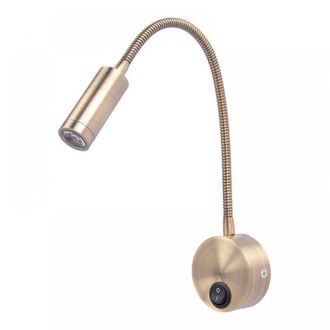 OEM L&aacute;mpara De Lectura, L&aacute;mpara De Mesilla Led, Con Portal&aacute;mparas, Luz Blanca C&aacute;lida De 3w, Con Interruptor, Color Bronce