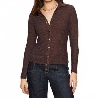 Sanctuary Dream Girl Textured Knit Cardigan In Brown