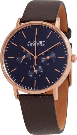 August Steiner Quartz Blue Dial Mens Watch AS8256RGBR