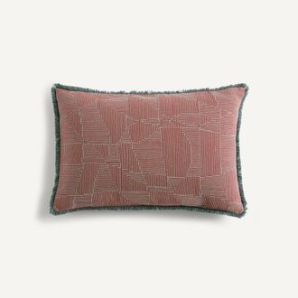 AM.PM Geborduurde kussenhoes van linnen en katoen, SORINE