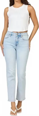 Dear John Denim Anika Mid-Rise Straight Leg Jeans In Positano