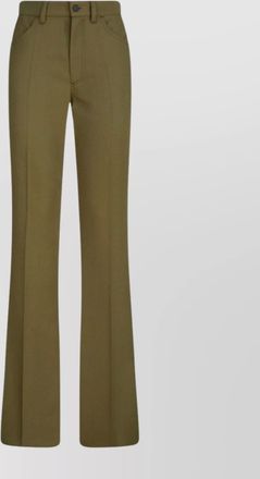 The Attico trousers wool gabardine flared leg