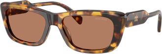 Miu Miu Zonnebril - unisex - Zonnebrillen - Bruin - 56 MM - Accessoires