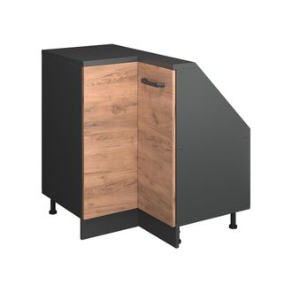 Vicco Armario Para Techo Inclinado Armario De Esquina Rion, Oro Power Roble/antracita, 75.6 X 81.6 Cm Con 1 Puerta, Vicco