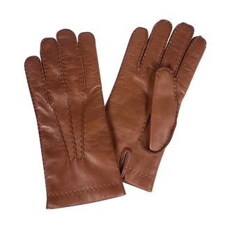 Eleventy Gloves, male, Brown, M, Guanto Nappa