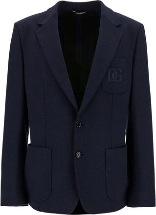 Dolce & Gabbana Stijlvolle Jas voor Mannen - Heren - Blazers - Blauw - L - Jassen