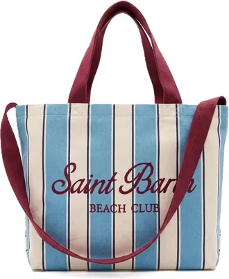 MC2 Saint Barth Tote Bags, female, Blue, Size: ONE SIZE Essential Canvas Bag With Shoulder Strap