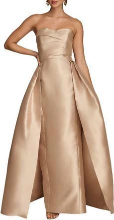 DKNY Strapless Gown in Gold at Nordstrom, Size 10