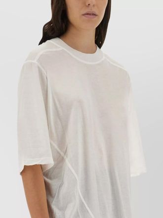 Rick Owens cotton oversized crew neck short sleeve t-shirt
