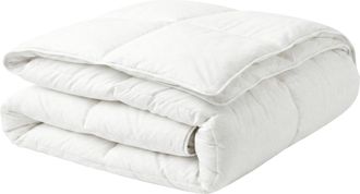 Beliani Edred&oacute;n Algod&oacute;n Japara 2 Capas Individual 200 X 200 Cm Relleno De Plum&oacute;n De Pato Todo El A&ntilde;o Serrato