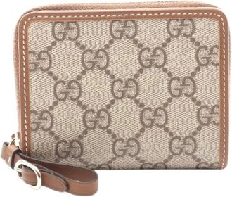 Gucci Pre-owned Wallets, female, Beige, Size: ONE SIZE Pre-owned Vintage Leather Wallet