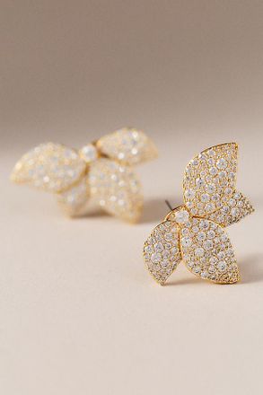 Nadri Starlet Leaf Post Earrings