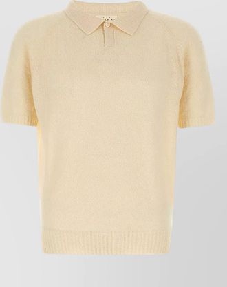 Maryya boucl&eacute; short-sleeve polo shirt