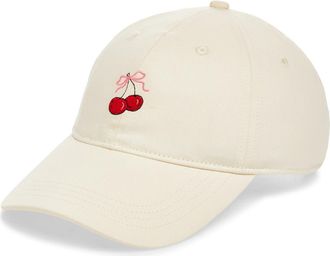 Frasier Sterling Red Cherry Baseball Cap in Cream at Nordstrom