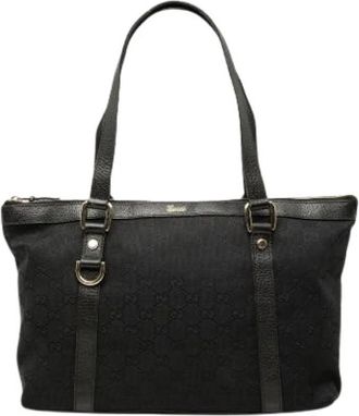 Gucci Pre-owned Tote Bag - Dames - Vintage Shopper - Zwart - ONE Size - Leer - Vintage