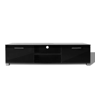 Berkfield Home TV Cabinet High-Gloss Black 120x40.3x34.7 cm