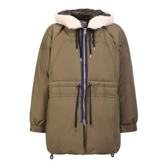 sacai Khaki Down Jacket with Hood - male - Sacai - Down Jackets - Green - S - Jackets