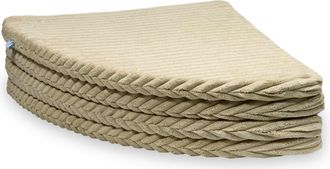 OEM Esterilla Redonda Plegable, 160 Mm De Di&aacute;metro, Color Caramelo Gofre