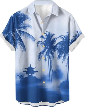 Generic Poloshirt T Shirts for Men UK Lapel Collar Tops with Motif Button Placket Mens Athletic Fit Clothes and Base Layers for Daily Home Comfort