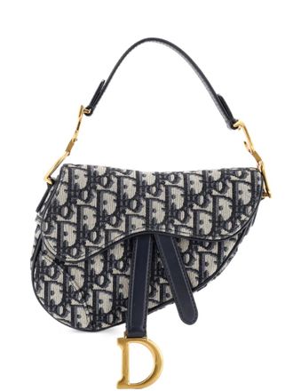 Dior Saddle Handbag Oblique Canvas Mini shoulder bag - Blu
