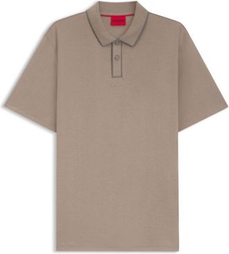 HUGO BOSS Cotton-jersey polo shirt with contrast edges
