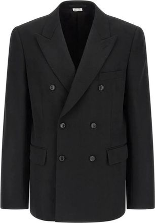 Comme Des Gar&ccedil;ons Peak-Lapel Double-Breasted Blazer - Heren - Blazers - Zwart - 2XL - Wol - Jassen