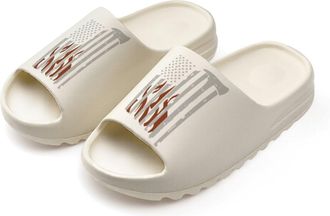 Generic Firefighter Flag U.S. Slides for Women Men Soft Thick Bottom Coconut Slippers Sandals for Bathroom Beach