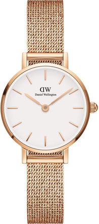 Daniel Wellington Melrose Mesh Strap Watch, 24mm in Rose Gold/White at Nordstrom