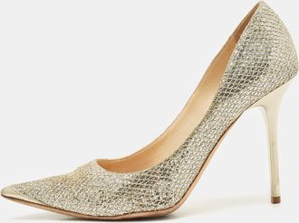 Jimmy Choo London Gold Glitter Abel Pumps