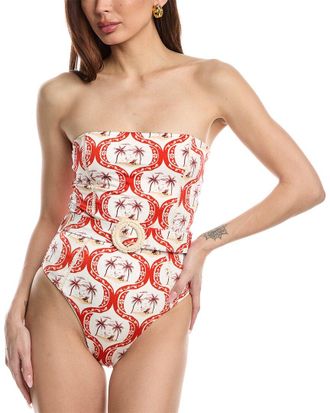 Farm Rio Farm Rio Summer Beach Strapless One-Piece